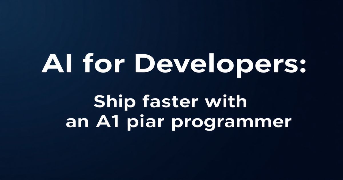 AI for Developers: Ship Faster with an AI Pair Programmer — AIZora