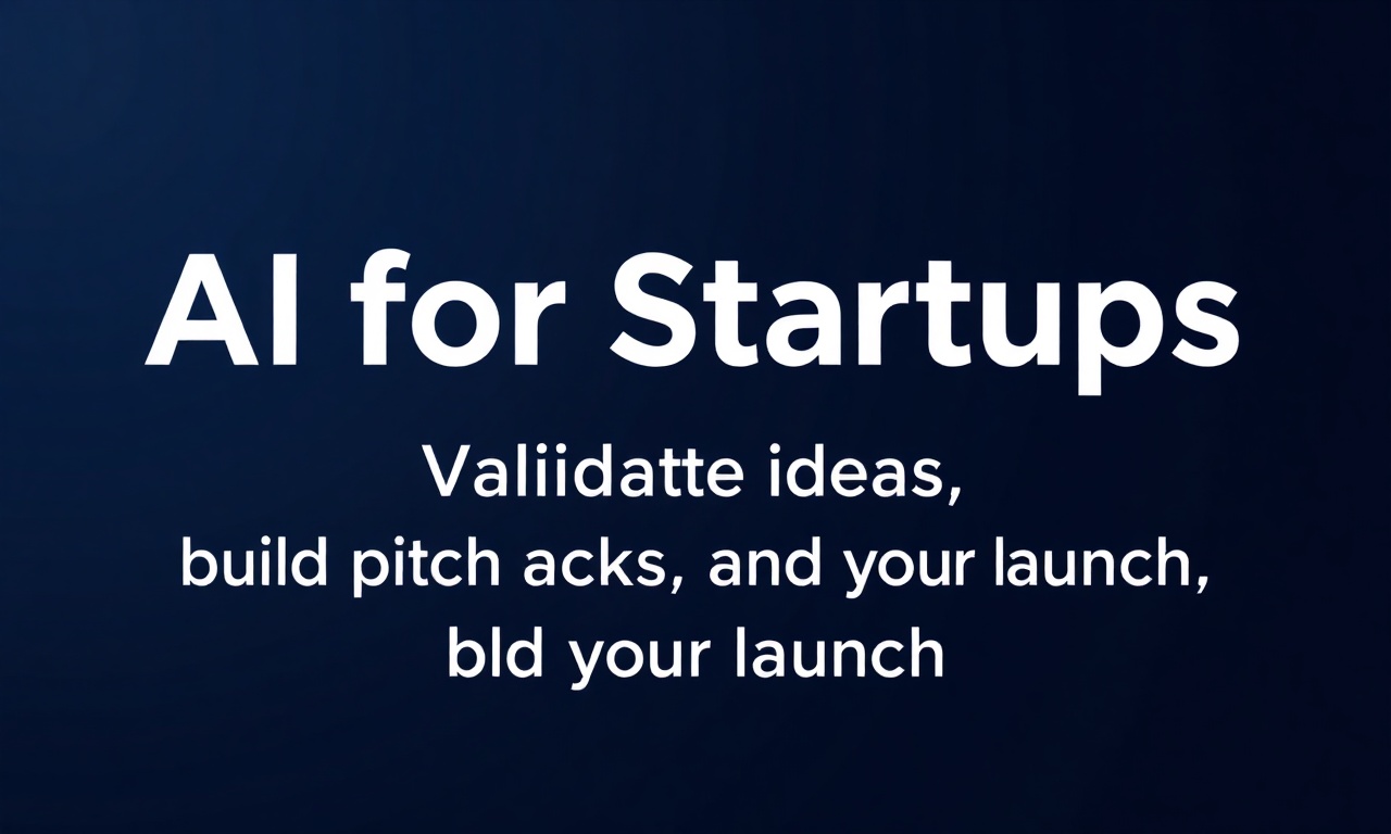 AI for Startups: Validate Ideas, Build Pitch Decks, and Plan Your Launch with AIZora