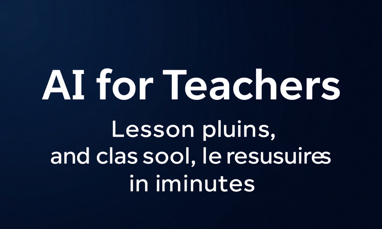 AIZora: AI for Teachers — Lesson Plans, Quizzes, and Classroom Resources in Minutes