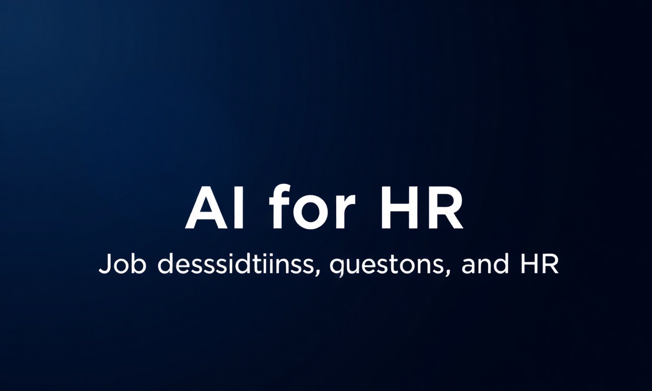 AIZora: Free AI for HR — Job Descriptions, Interview Questions, and HR Policies