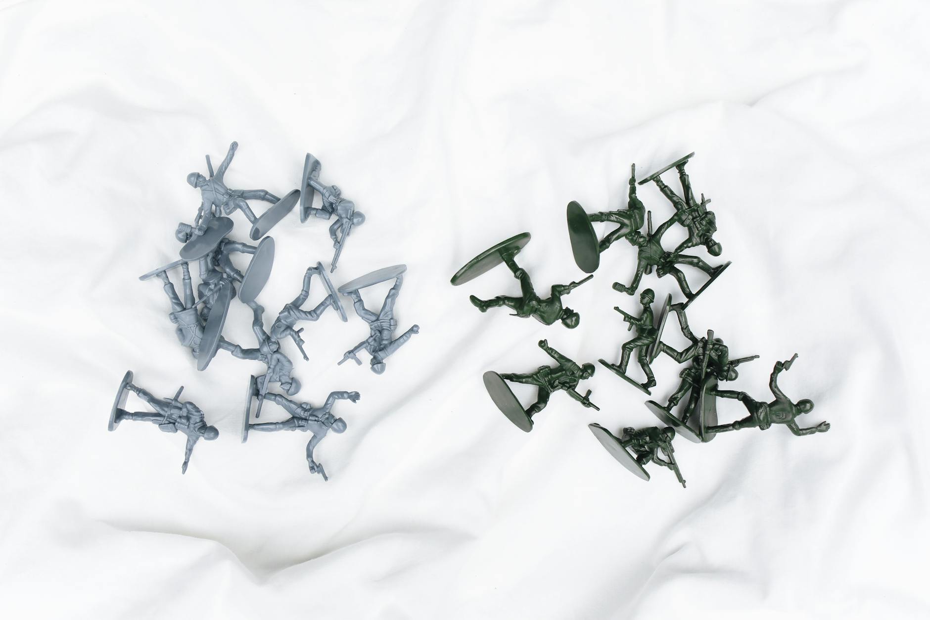 Action Figure,Action Figure,Custom Action Figure, Toy Figure,Create Action F — Colorful army toy figures arranged on a white cloth in ae