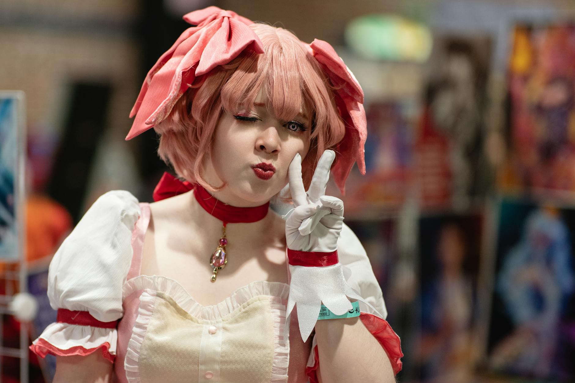 Anime Character — Close-up photo of a cosplayer striking a pose at an anime convention in San José, Costa Rica.