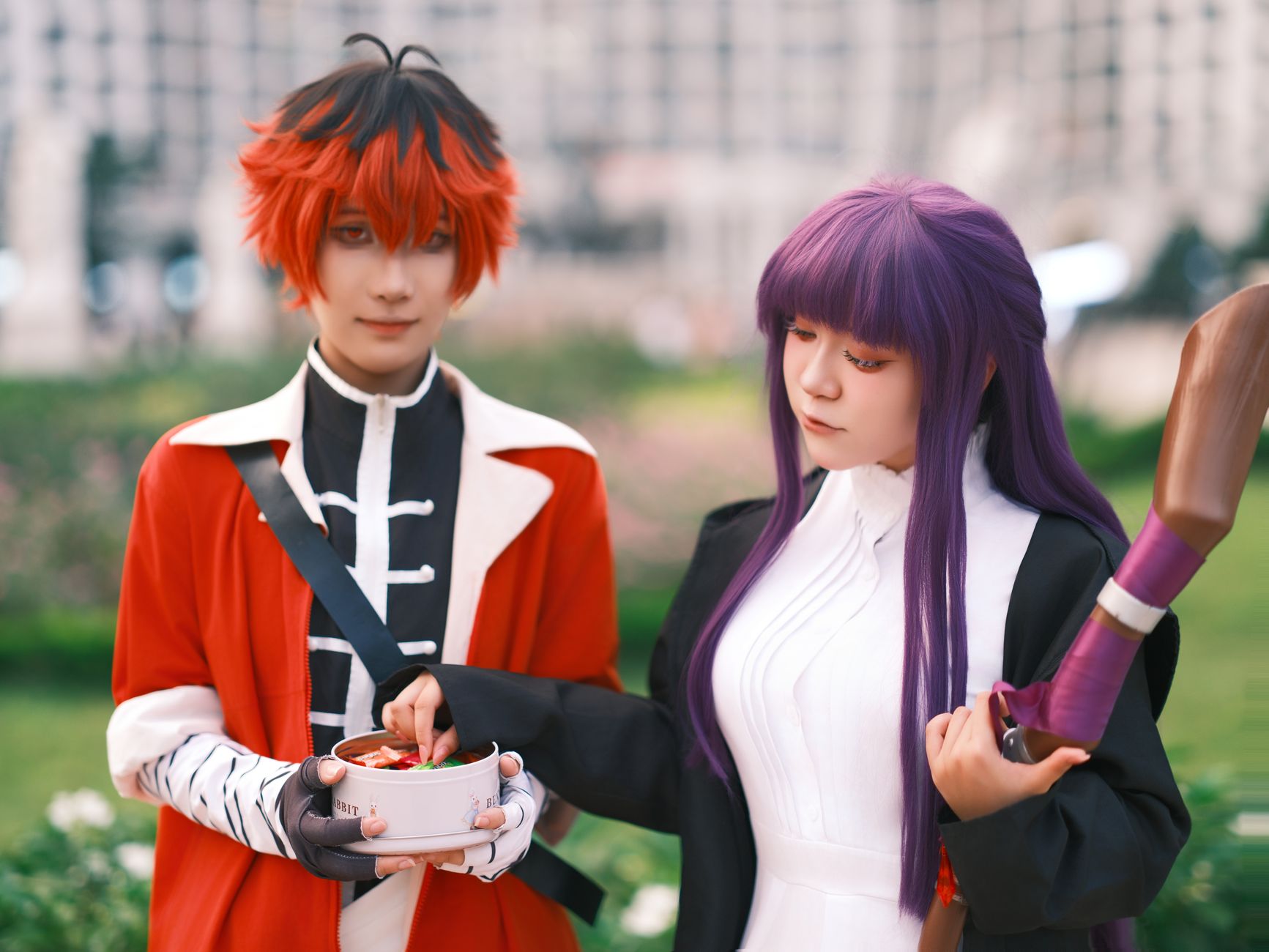 Anime Character,Anime Character, Anime Art,Create Anime Character,Anime Chara — Two cosplayers in detailed costumes, posing outdoors with