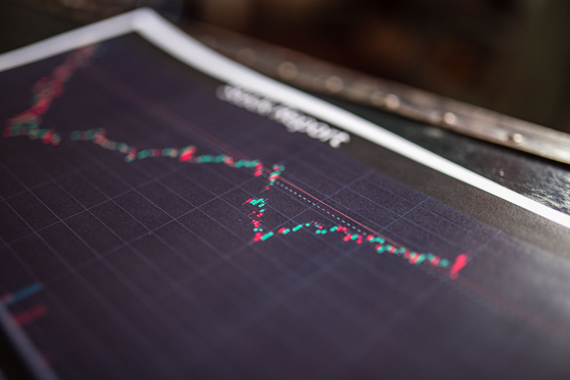 Finance, Financial Analysis, Financial Modeling, Scenario Modeling Finance, Fin — Close-up of a stock report showing a financial data graph