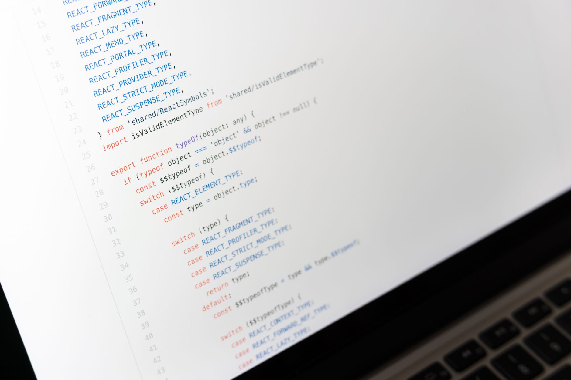 For Coding, Code, Coding Assistant — Close-up of JavaScript code on a laptop screen, showcasing programming in progress.