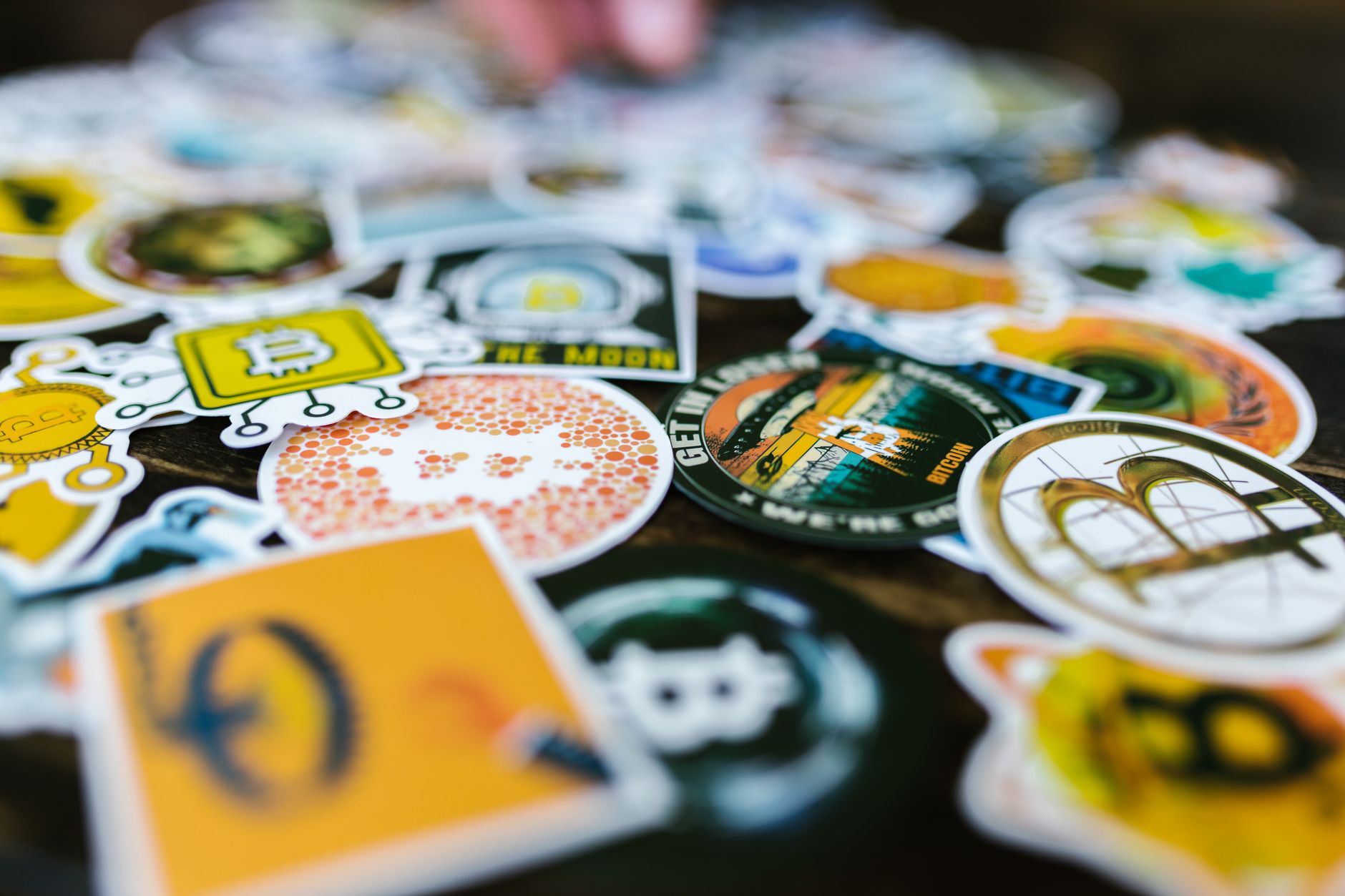 Sticker, Sticker, Custom Sticker, Sticker Design, Create Stickers With, Fre — Assorted cryptocurrency-themed stickers featuring Bitcoin