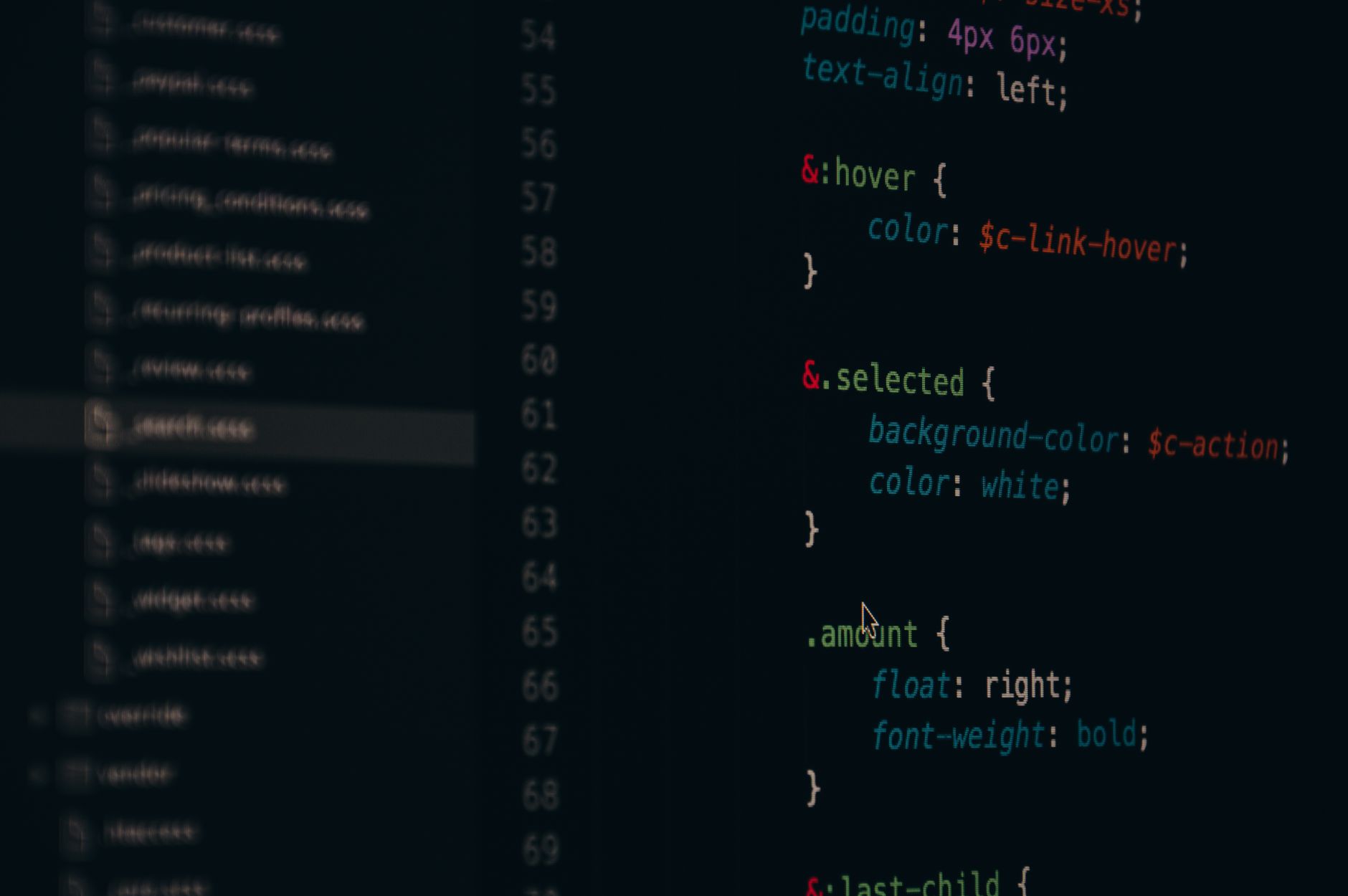Best For Coding — Close-up of colorful CSS code lines on a computer screen for web development.
